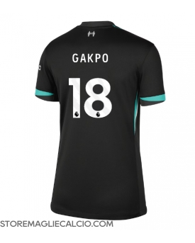Liverpool Cody Gakpo #18 Maglia Gara Trasferta Repliche 2024-25 Donna